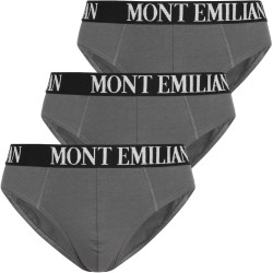 MONT EMILIAN "Avignon" Men Briefs Pack of 3 grey