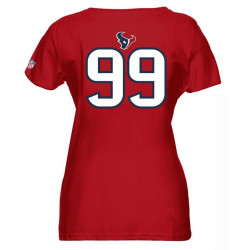 Majestic Athletic Houston Texans Majestic #99 J.J. Watt NFL Damen T-Shirt MHT3724RD
