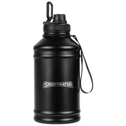 SPORTINATOR "Hydrated" Fitness stainless steel Sports Bottle 2.2l black