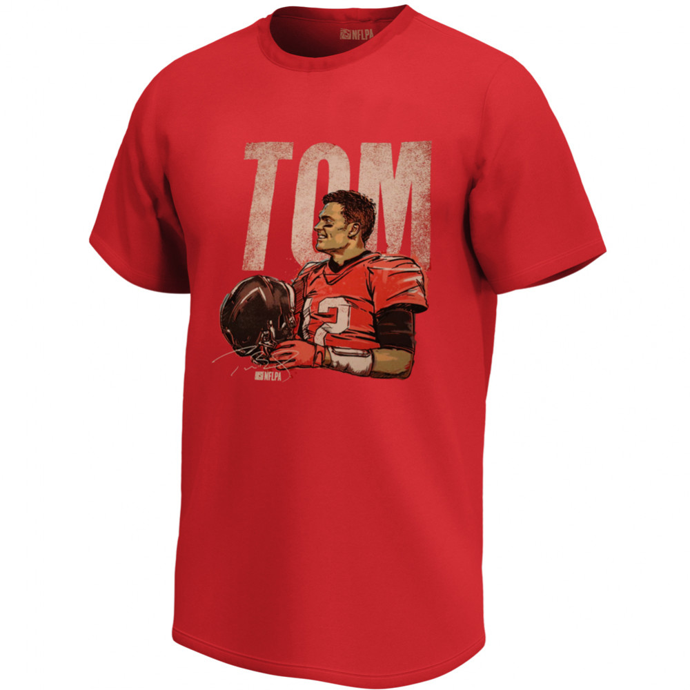 NFLPA Tom Brady Washed Logo Tampa Bay Buccaneers NFL Men T-shirt NFLTS05MR