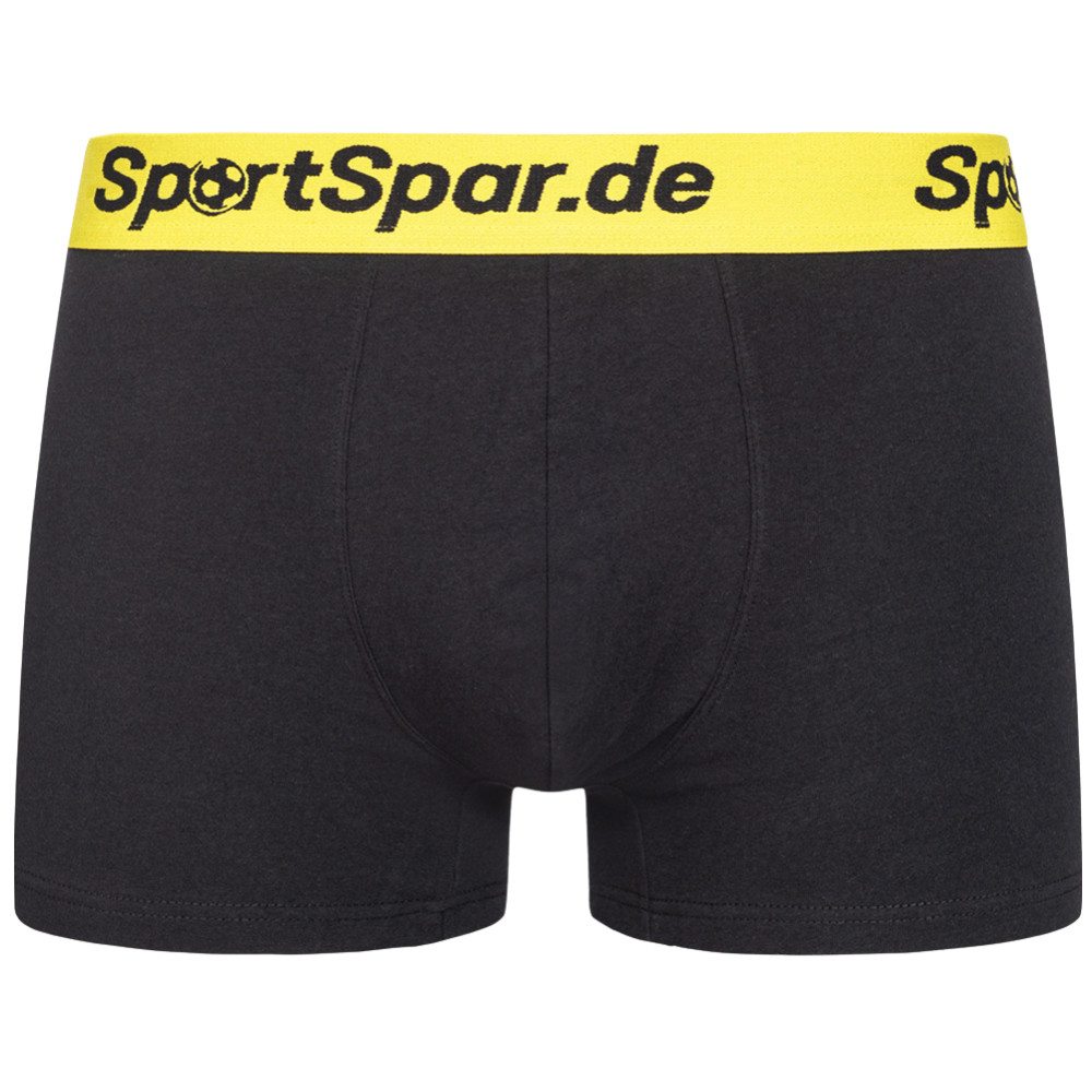 SportSpar Sportspar.de Men "Sparbuchse" Boxer Shorts black-yellow